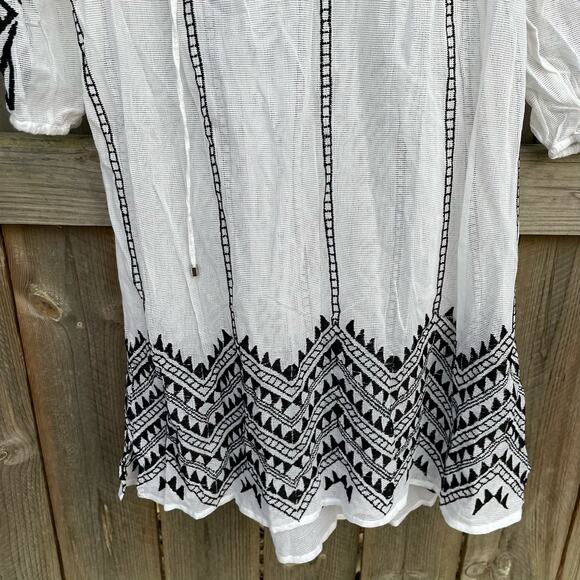 Love Sam Caftan Swim Cover Embroidered Size Small NWT Cotton Mesh - Picture 3 of 7